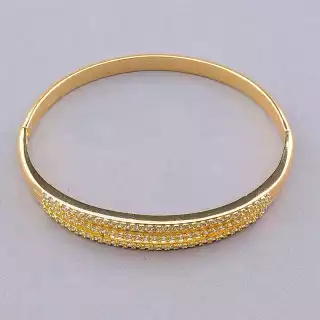 Браслет шарнірний Xuping Фіаніт 17 см (позолота 18к)