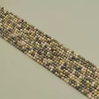 Намистини Родоніт 39 см. 3,9мм. на нитці (натуральне каміння, без застібки)