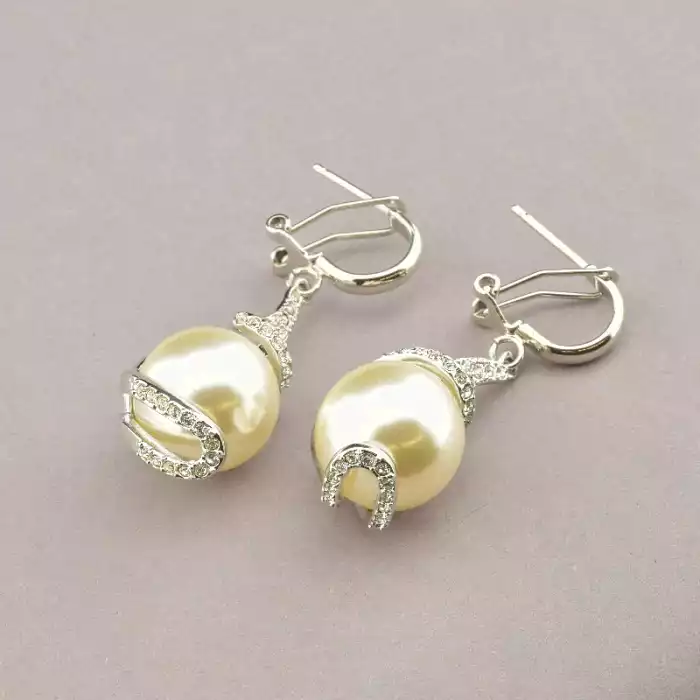 🏷️️ Підвіска + Сережки Winniana Майорка, Фіаніт 45 см. ss_90136