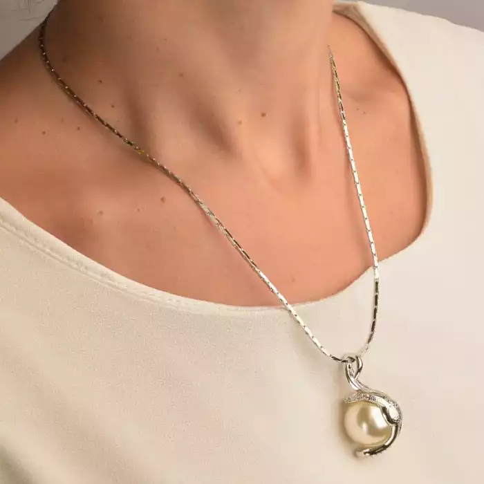 🏷️️ Підвіска + Сережки Winniana Майорка, Фіаніт 45 см. ss_90136