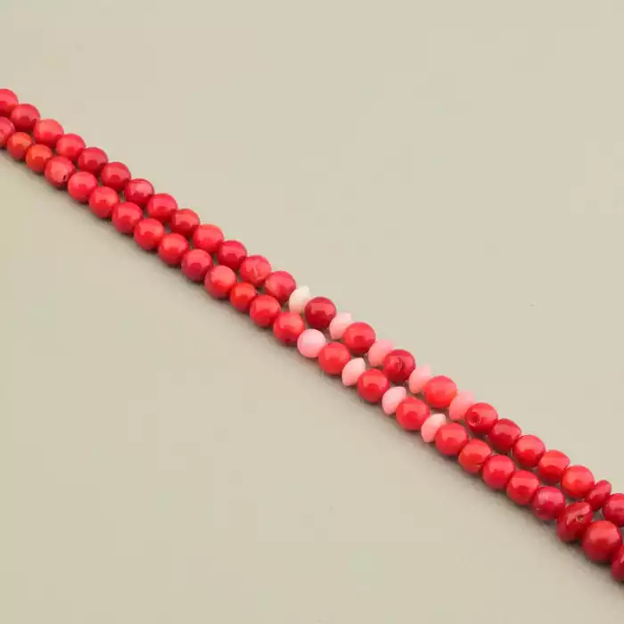 🏷️️ Намистини Корал 44 см 6 мм. (без застібки) F-105561