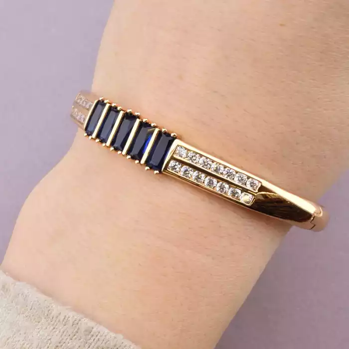 🏷️️ Браслет шарнірний Xuping Фіаніт 18 см (позолота 18к) ss_58911