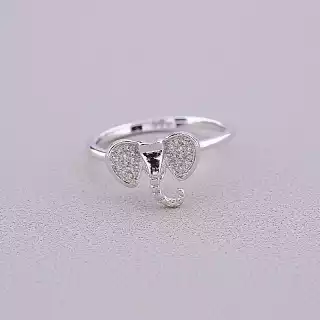 Каблучка слон Xuping Фіаніт (родій)