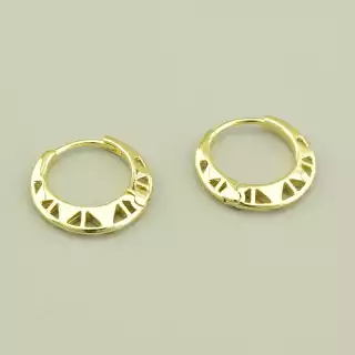Сережки круглі кільця Xuping (позолота лимонна 18к)
