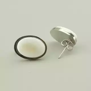 Сережки пусети Stainless Steel Перламутр