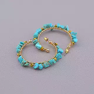 Сережки пусети Stainless Steel Бірюза