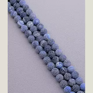 Намистини Агат 38 см 12 мм на нитці (натуральне каміння, без застібки)