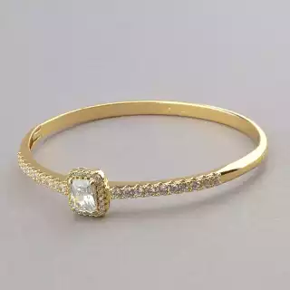 Браслет шарнірний Xuping Фіаніт 18 см (позолота 18к)