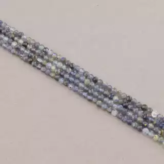 Намистини Іоліт 39 см 3,5 мм (натуральне каміння, без застібки)