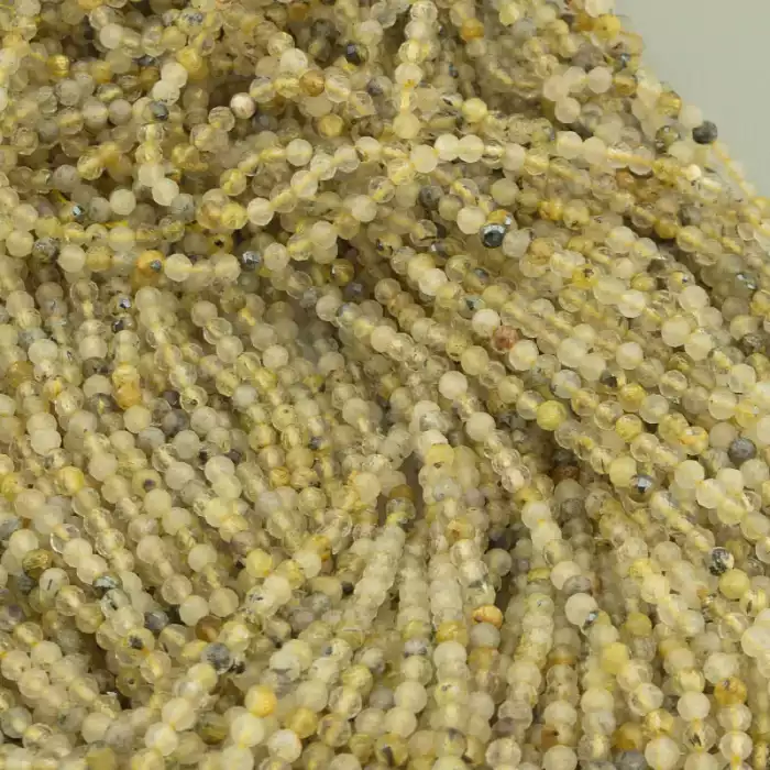 🏷️️ Намистини Волосатик 37 см. 2,8 мм. на нитці (натуральне каміння, без застібки) ss_100945