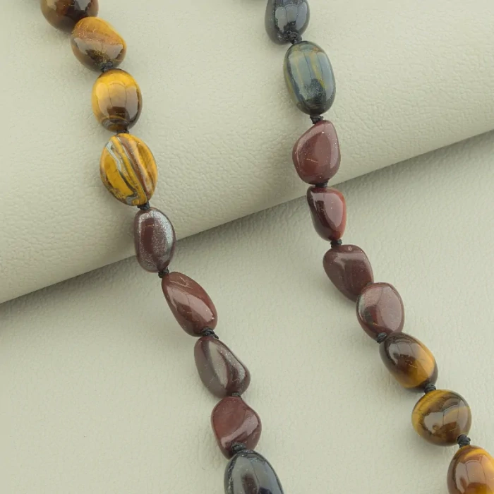 🏷️️ Намисто Тигрове око Срібло (925) 48 см. ss_101350