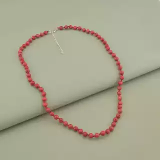 Намисто з коралів (cрібло 925 проба) 50 см.