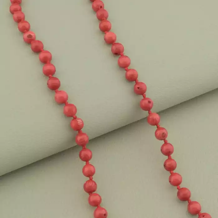 🏷️️ Намисто з коралів (cрібло 925 проба) 50 см. ss_101550