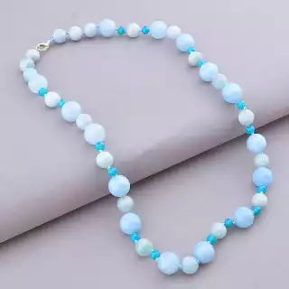 Намисто Аквамарин срібло (925 проба) 52 см.