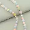 🏷️️ Намисто Морганіт срібло (925 проба) 50 см. F-94556