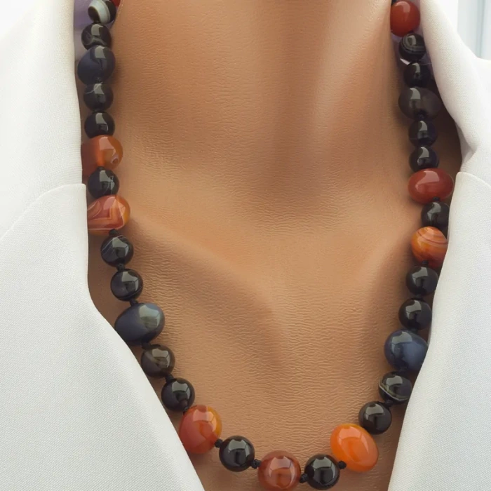 🏷️️ Намисто Агат 53 см. ss_102250