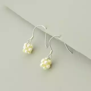 Сережки петля Перли (срібло 925 проба)