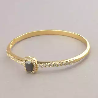 Браслет шарнірний Xuping Фіаніт 18 см (позолота 18к)