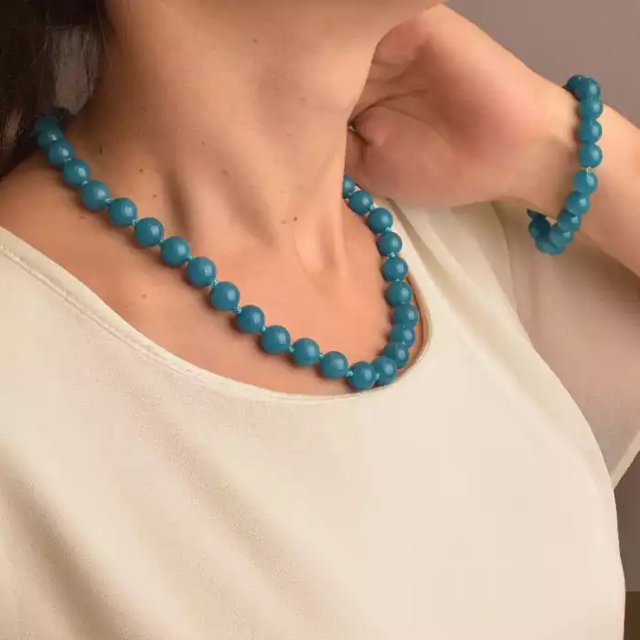 🏷️️ Намисто + Браслет Кварц 46 см ss_78794