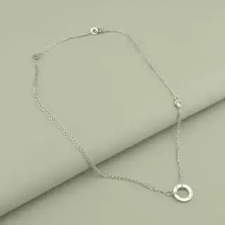 Підвіска Stainless Steel Фіаніт 45 см (родій)