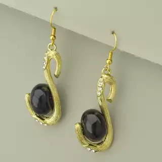 Сережки об'ємні петля Агат