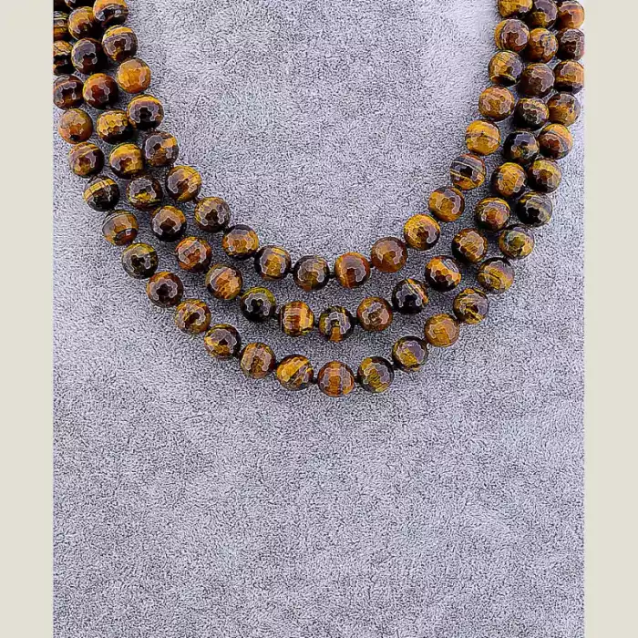 🏷️️ Намисто Тигрове око, Перламутр 45 см ss_68637