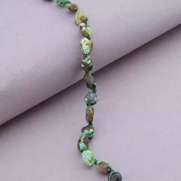 🏷️️ Намисто Хрізоколла срібло (925 проба) 53 см. ss_89336