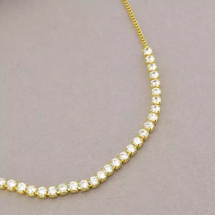 🏷️️ Підвіска Saiya Фіаніт 42 см (позолота 18к лимонна) ss_97063