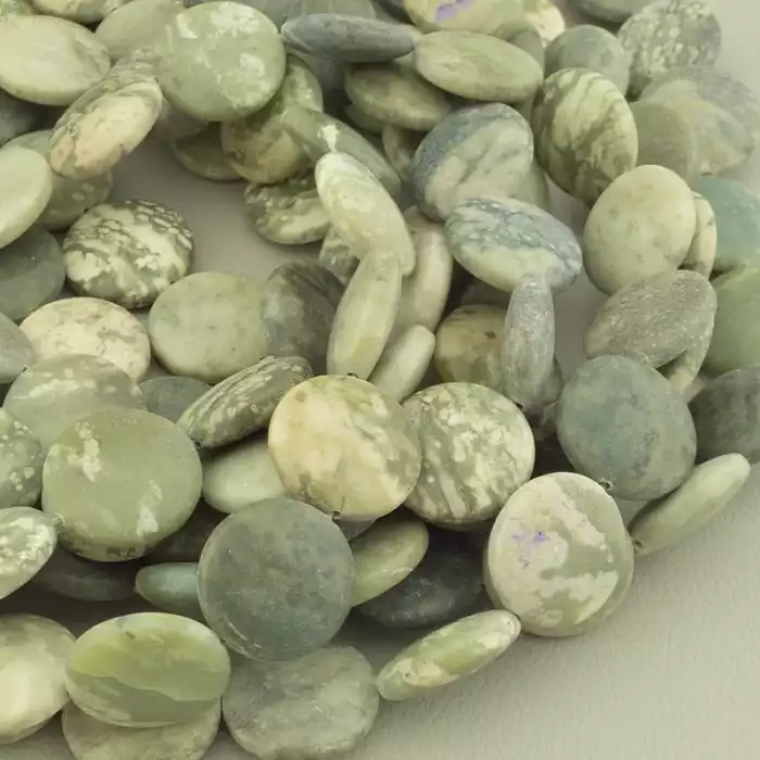 🏷️️ Намистини Яшма 40 см. на нитці (натуральне каміння, без застібки) ss_104445