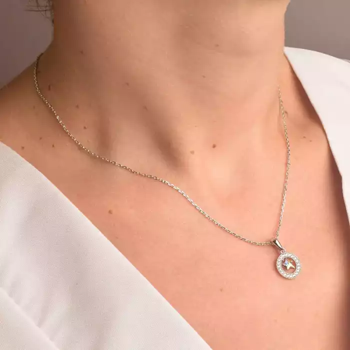 🏷️️ Підвіска Xuping Swarovski 40 см (родій) ss_80472