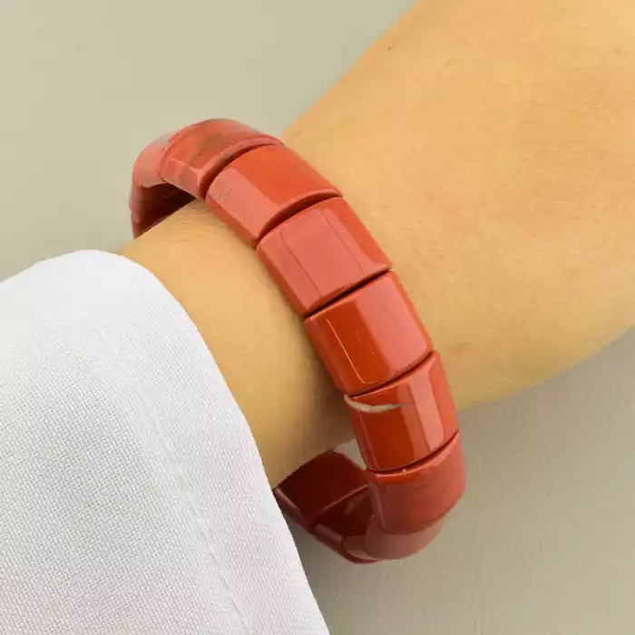 🏷️️ Браслет на резинці Яшма 19 см F-105462