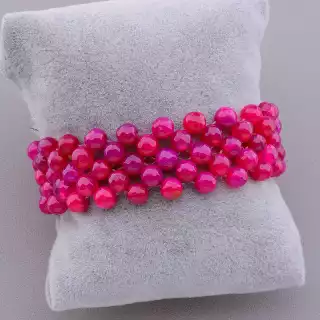 Браслет резинка Агат 18 см