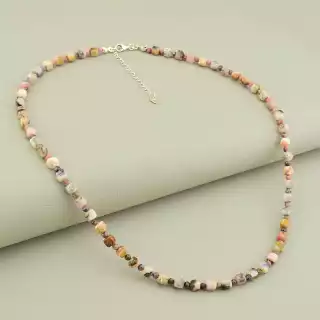 Підвіска Родоніт срібло (925) 46 см