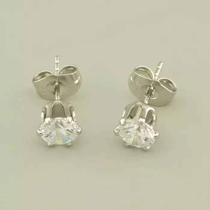 🏷️️ Сережки пусет Xuping Фіаніт (родій) ss_106583