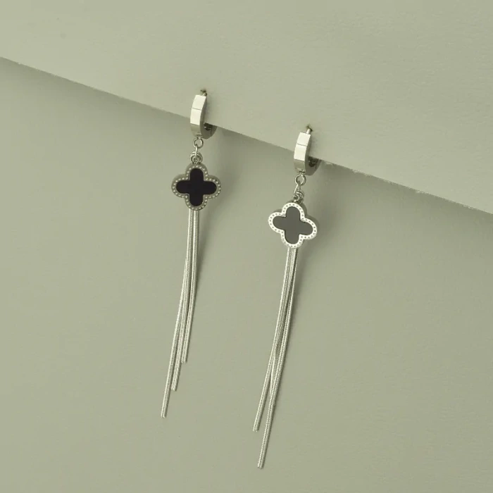 Сережки Stainless Steel Емаль (родій) ss_99370 ss_99370