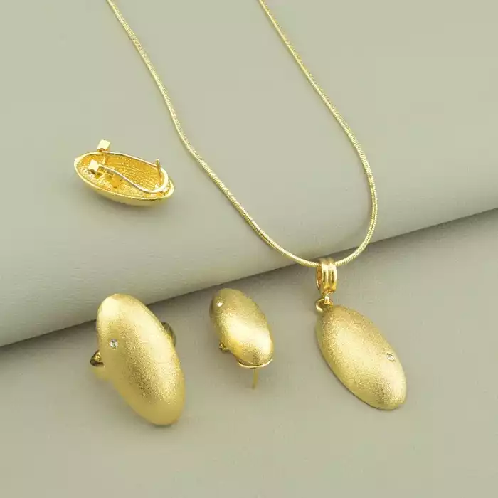 🏷️️ Набір Підвіска+Кільце+Сережки Фіаніт Fashion ss_99683