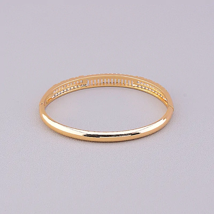 🏷️️ Браслет шарнірний Xuping Фіаніт 17 см (позолота/родій) ss_64449