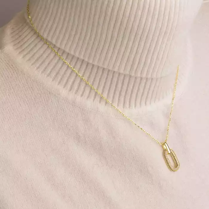 🏷️️ Підвіска Saiya Фіаніт 40 см (позолота 18к лимонна) ss_93888