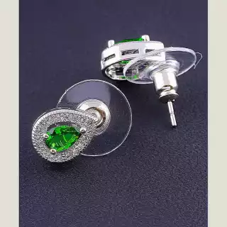 Сережки пусети Big Dipper Фіаніт (родій)