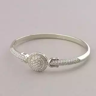 Браслет шарнірний Xuping Фіаніт (родій)