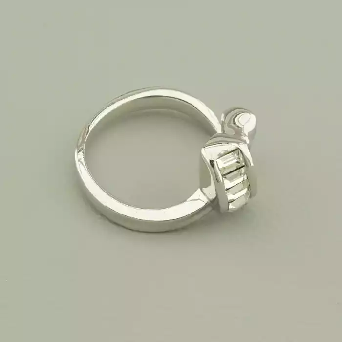 🏷️️ Каблучка Vogue Фіаніт (родій) ss_103700