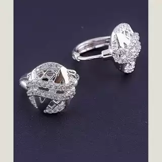 Сережки конго Xuping Фіаніт (родій)