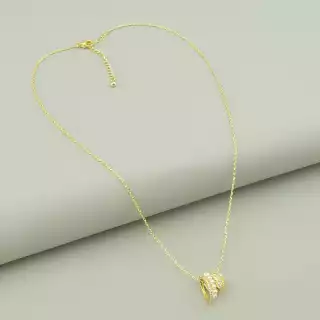 Підвіска Saiya Фіаніт 41 см (позолота 18к лимонна)