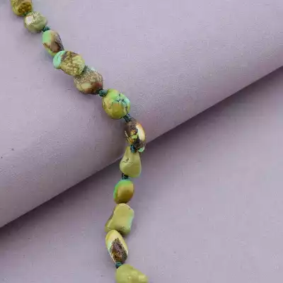 🏷️️ Намисто Хрізоколла срібло (925 проба) 54 см. F-89337