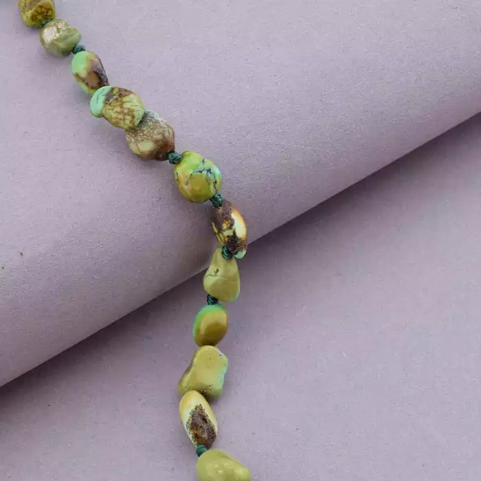 🏷️️ Намисто Хрізоколла срібло (925 проба) 54 см. ss_89337