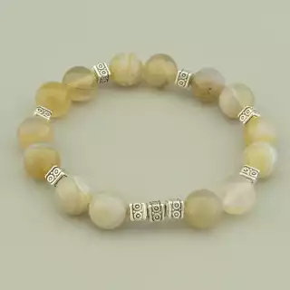 Браслет резинка Агат 18 см.