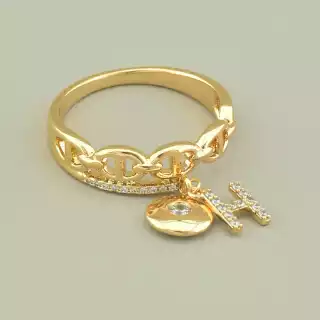 Каблучка Xuping Фіаніт (позолота 18к)