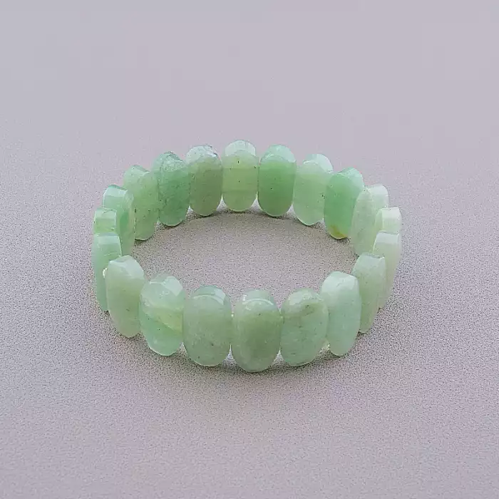 🏷️️ Браслет резинка Нефрит 19 см ss_80798