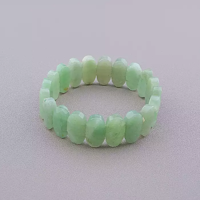 🏷️️ Браслет резинка Нефрит 19 см ss_80798