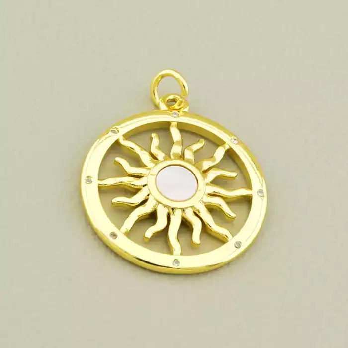 🏷️️ Кулон Фіаніт 22х22мм. (позолота 18к лимонна) F-105563